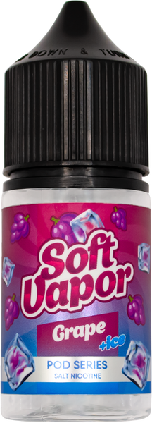 Солевая жидкость для POD-систем Soft Vapor Grape ICE Сиреневый