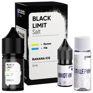 Сольова рідина для POD-систем Black Limit Banana Ice Чорний