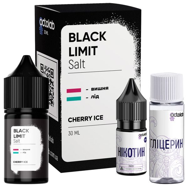 Сольова рідина для POD-систем Black Limit Cherry Ice Чорний