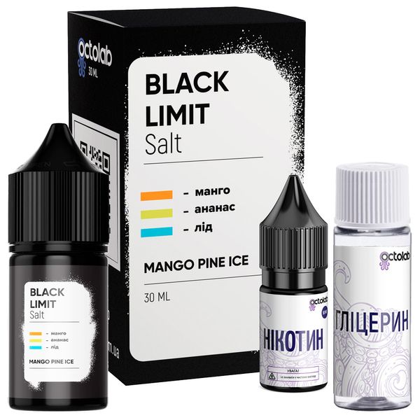 Сольова рідина для POD-систем Black Limit Mango Pine Ice Чорний