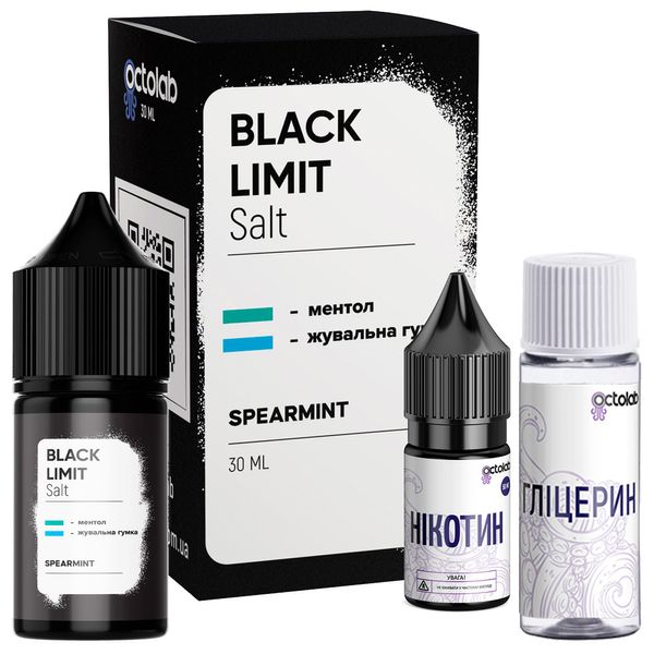 Солевая жидкость для POD-систем Black Limit Spearmint Черный