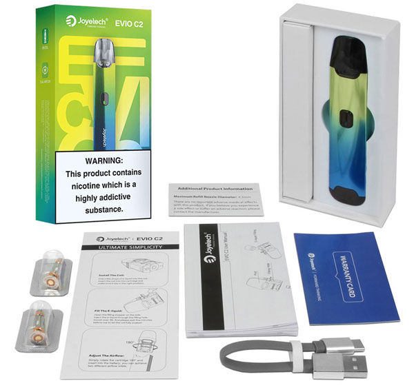 Комплектація електронної сигарети Joyetech Evio C2