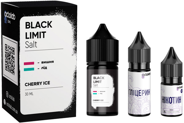 Комплектація набору рідини Black Limit Cherry Ice