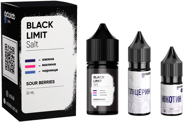 Комплектация набора жидкости Black Limit Sour Berries