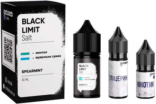 Комплектация набора жидкости Black Limit Spearmint