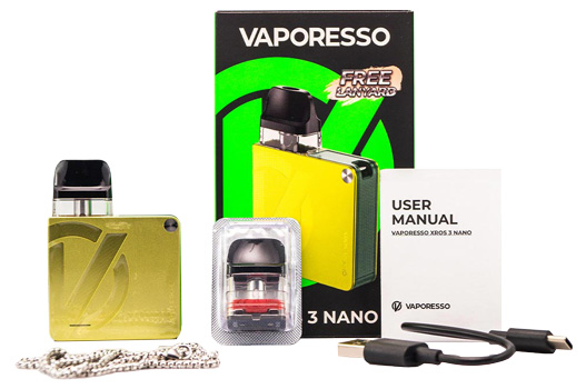 Комплектація Vaporesso XROS 3 Nano